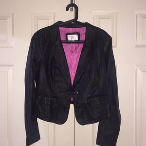 Vegan Leather Blazer